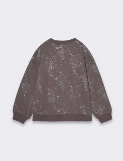 Piazza Italia Felpa in policotone con stampa metallizzata - Grigio Clearance