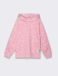 Piazza Italia Felpa in policotone stampa fantasia e patch decorativo - Rosa Store