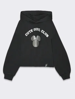 Piazza Italia Felpa invernale Minnie con cappuccio da bambina - Nero Cheap