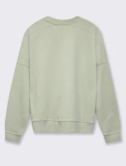 Piazza Italia Felpa leggeremnete garzata girocollo con stampa - Verdino Verde Hot