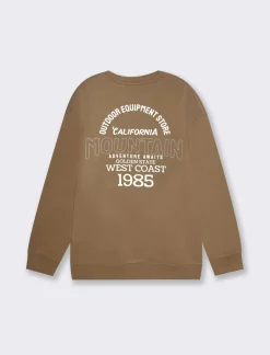 Piazza Italia Felpa loose fit in misto cotone garzato - fango Grigio Discount