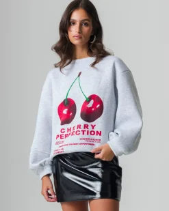 Piazza Italia Felpa manica lunga con stampa e vestibilità oversized - Grigio New