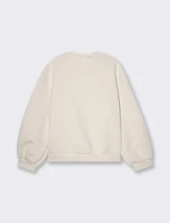 Piazza Italia Felpa manica lunga con stampa e vestibilità oversized - Bianco Outlet