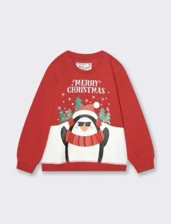 Piazza Italia Felpa Natale da bambino - Rosso Best