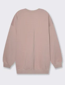 Piazza Italia Felpa oversize a girocollo con stampa frontale - antico Rosa New