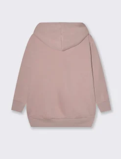 Piazza Italia Felpa oversize con cappuccio e stampa - Rosa antico Flash Sale