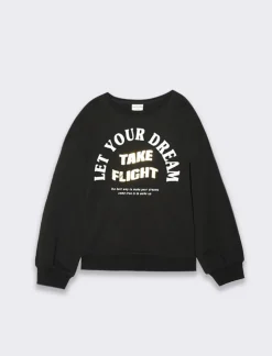 Piazza Italia Felpa regular fit con stampe - Nero Best Sale