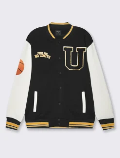 Piazza Italia Felpa varsity coordinata tasche a doppio filetto sui fianchi - Nero Hot