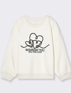 Piazza Italia Felpa vestibilitÃ  loose con ricamo - sporco Bianco New