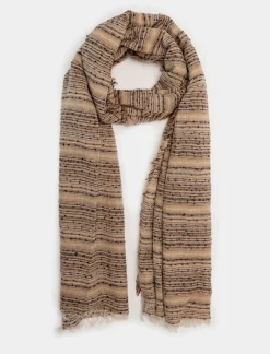 Piazza Italia Foulard da uomo a righine - Beige Sale