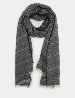 Piazza Italia Foulard da uomo a righine - Denim Blu Hot