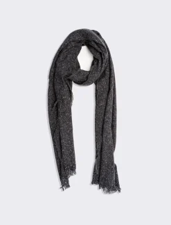 Piazza Italia Foulard da uomo effetto bottonato con frange - Grigio Cheap