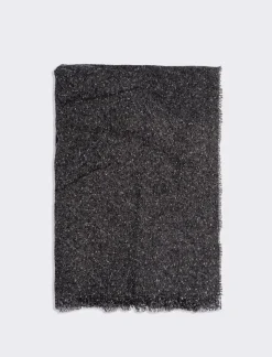 Piazza Italia Foulard da uomo effetto bottonato con frange - Grigio Cheap