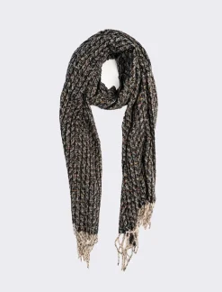 Piazza Italia Foulard da uomo effetto spina di pesce - Nero Discount