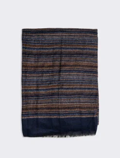 Piazza Italia Foulard da uomo millerighe - Blu Best