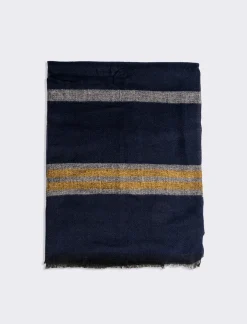 Piazza Italia Foulard da uomo righe - Blu Flash Sale