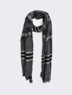 Piazza Italia Foulard da uomo righe - Grigio Cheap