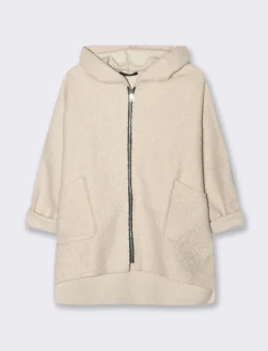 Piazza Italia Giacca con cappuccio e tasche a toppa - Avorio Beige Discount