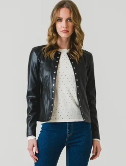 Piazza Italia Giacca in semilpelle con clips - Nero Online