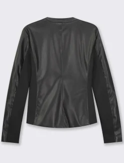 Piazza Italia Giacca in semilpelle con clips - Nero Online