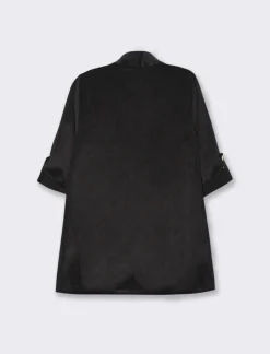 Piazza Italia Giacca senza chiusura con manica a 3/4 con risvolto - Nero Discount