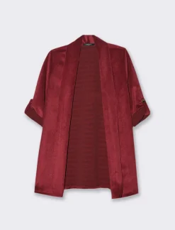 Piazza Italia Giacca senza chiusura con manica a 3/4 con risvolto - Vinaccia Rosso Cheap