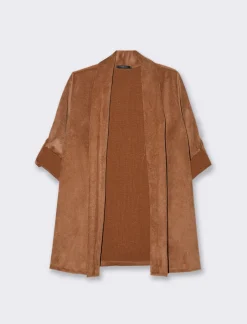 Piazza Italia Giacca senza chiusura con manica a 3/4 con risvolto - tabacco Marrone Best Sale