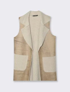 Piazza Italia Giacca smanicata con tasche a toppa sul davanti - Beige Shop