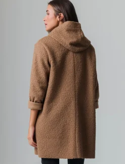 Piazza Italia Giaccone con cappuccio e chiusura con alamari - Cammello Beige Flash Sale