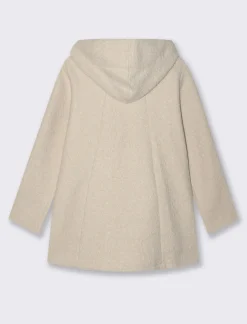 Piazza Italia Giaccone con zip in tessuto boucle - Avorio Beige Cheap