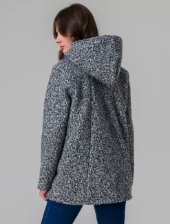 Piazza Italia Giaccone con zip in tessuto boucle - sale/pepe Bianco Hot