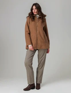 Piazza Italia Giaccone con zip in tessuto boucle - Cammello Beige Cheap