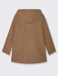 Piazza Italia Giaccone con zip in tessuto boucle - Cammello Beige Cheap