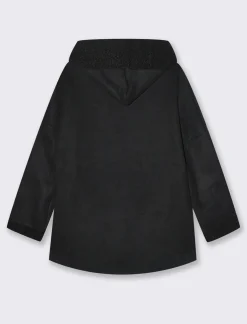 Piazza Italia Giaccone con zip in tessuto misto boucle - Nero Online