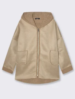 Piazza Italia Giaccone con zip in tessuto misto boucle - Beige Best