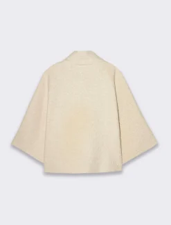 Piazza Italia Giaccone corto a collo alto e manica reglan - Avorio Beige Discount