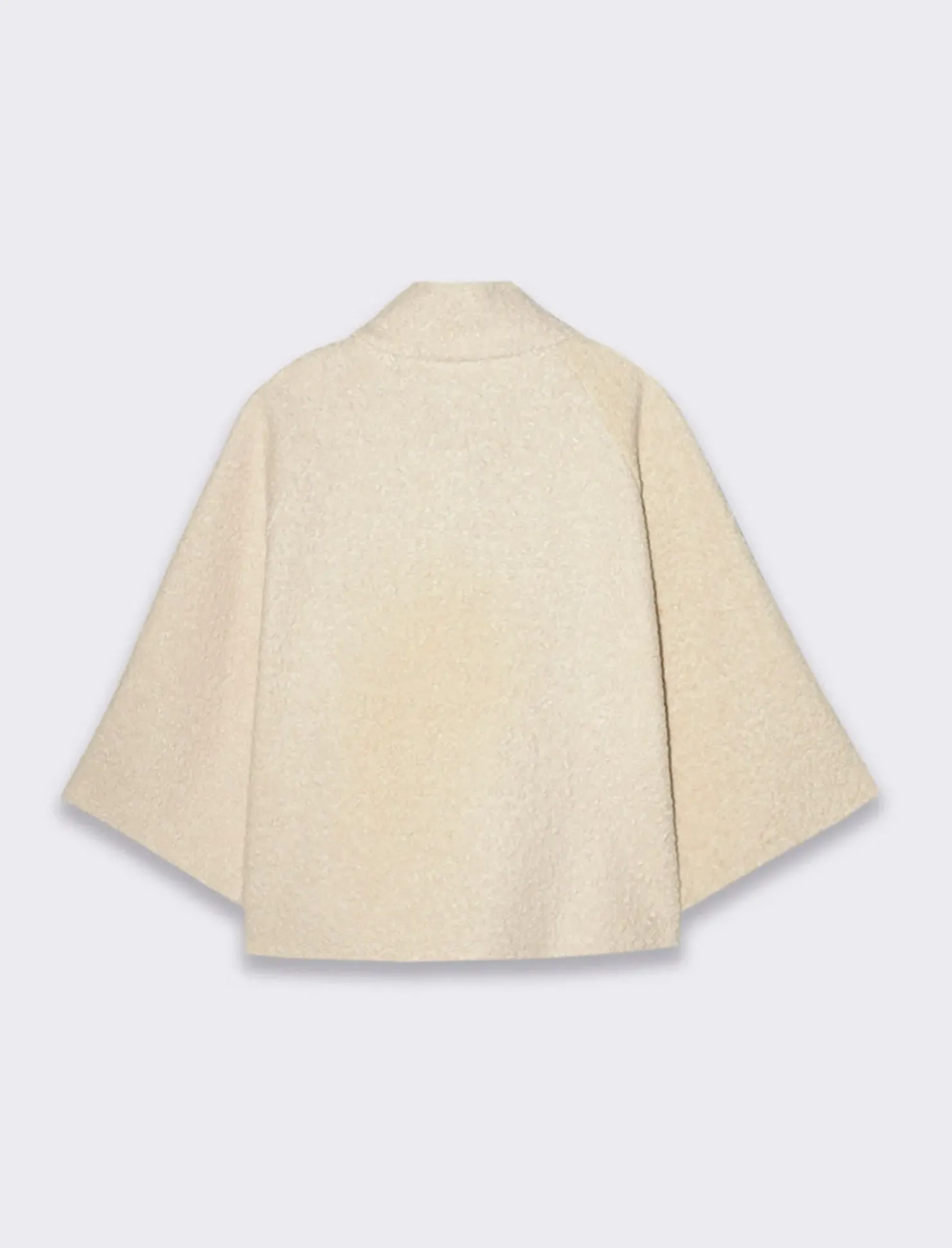 Piazza Italia Giaccone corto a collo alto e manica reglan - Avorio Beige Discount