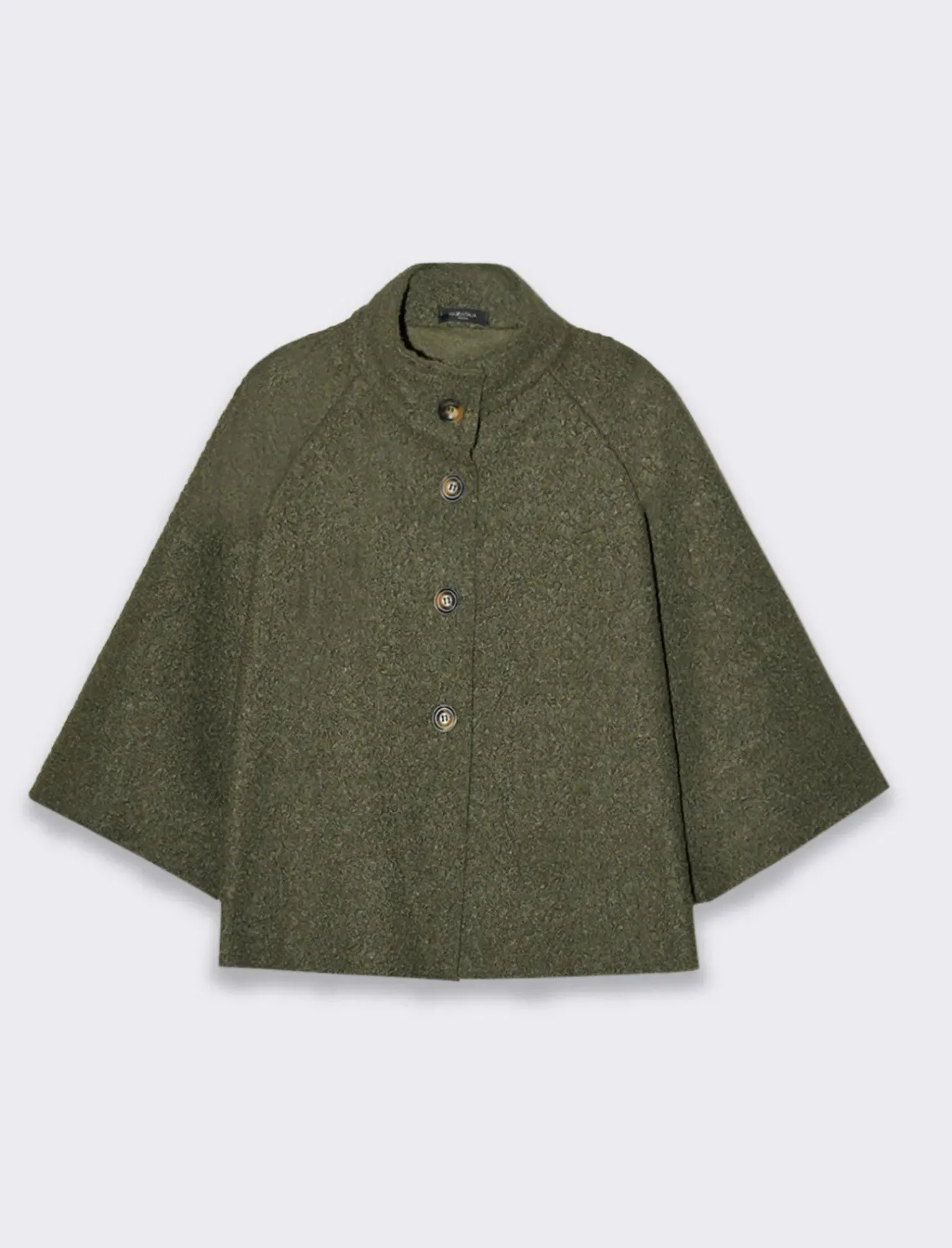 Piazza Italia Giaccone corto a collo alto e manica reglan - Ve.milit. Verde Best Sale