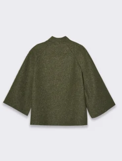 Piazza Italia Giaccone corto a collo alto e manica reglan - Ve.milit. Verde Best Sale