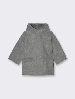 Piazza Italia Giaccone da neonato in panno con cappuccio - Grigio Store