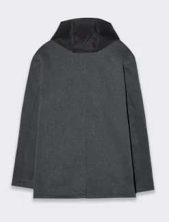 Piazza Italia Giaccone doppiopetto realizzato in tessuto a maglia - Antracite melange Best