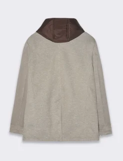 Piazza Italia Giaccone doppiopetto realizzato in tessuto a maglia - Beige Store