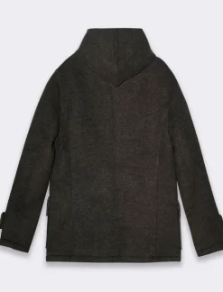 Piazza Italia Giaccone doppiopetto realizzato in tessuto doppiato con cappuccio - antracite Grigio Shop