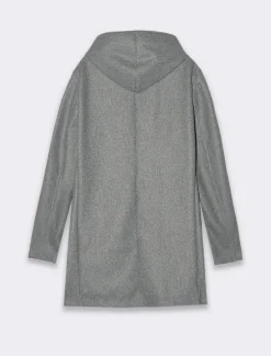 Piazza Italia GIACCONE EFFETTO LANA CON CAPPUCCIO - Grigio mel. Sale