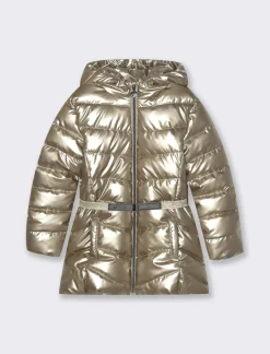 Piazza Italia Giaccone effetto metallizzato da bambina - Oro Shop
