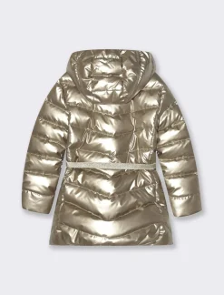 Piazza Italia Giaccone effetto metallizzato da bambina - Oro Shop