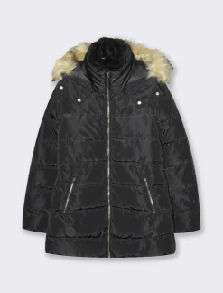 Piazza Italia Giaccone imbottito con cappuccio removibile con zip e cappuccio - Nero Shop