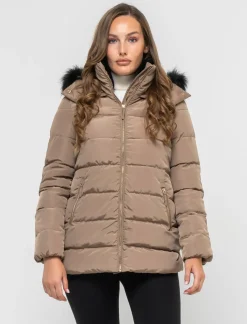 Piazza Italia Giaccone imbottito con cappuccio removibile con zip e cappuccio - Cammello Beige Store