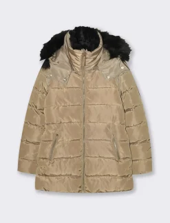 Piazza Italia Giaccone imbottito con cappuccio removibile con zip e cappuccio - Cammello Beige Store