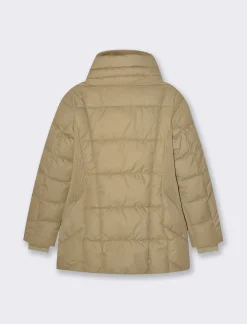 Piazza Italia Giaccone imbottito vestibilità slim con zip in metallo dorato - Cammello Beige Best Sale